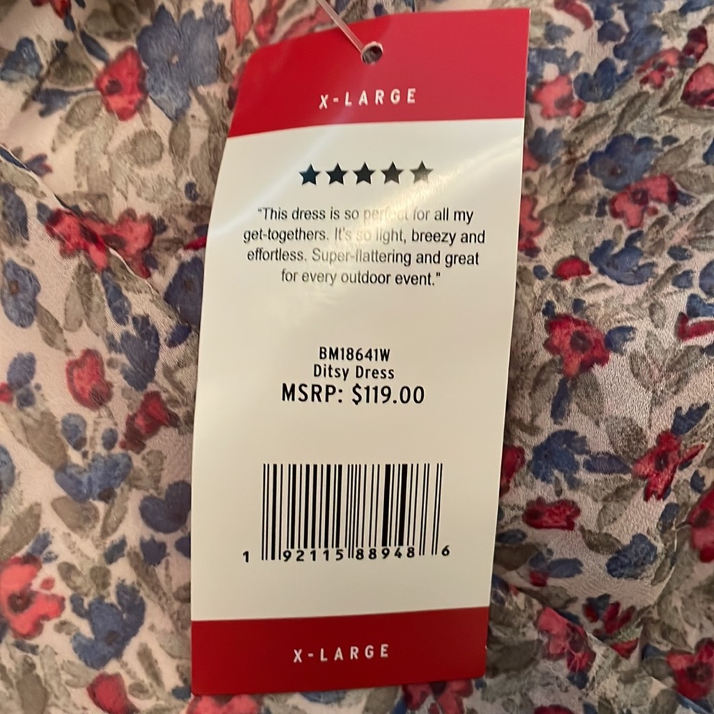 BB Dakota by Steve Madden Floral Ditsy Dress - size XL - Picture 7 of 12